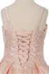 Girls Floral Lace Applique Princess Ball Gown Dress 2-16